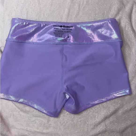 WODBOTTOM Shiny Iridescent Light Purple Shorts - Picture 7 of 7
